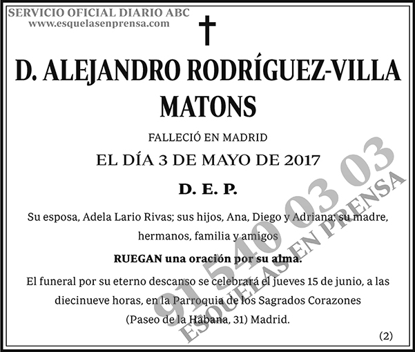 Alejandro Rodríguez-Villa Matons